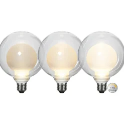 STAR TRADING LED-pære Space E27 3,5W D125, opal, 3-trinns dim