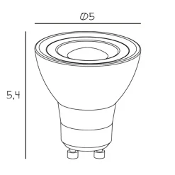 DESIGN BY US LED-reflektorspotlight, GU10, 5 W, 2700 K, dimbar Outlet