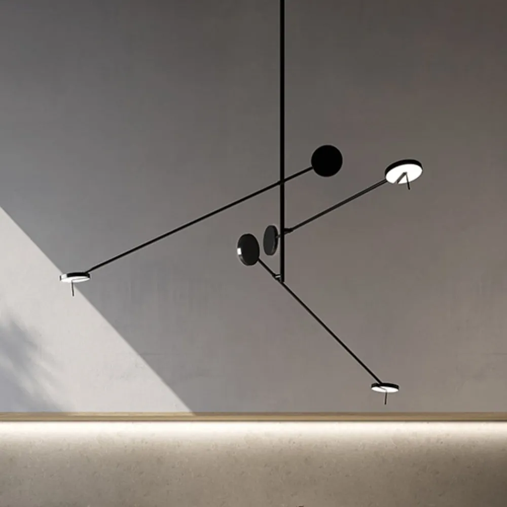 LEDS-C4 LED-pendellampe Invisible Triplex, 2 700 K, svart| Butikkbelysning