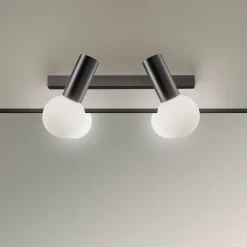 LEDS-C4 Mist vegglampe til bad 2 lys svart Outlet