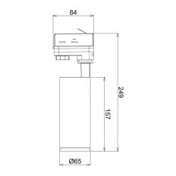 Deko-Light LED-skinnespotter Lucea 3-krets 10W hvit| Butikkbelysning