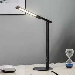 Fabas Luce LED-skrivebordslampe Ideell med dimmer, svart| Kontorbelysning|Bordlamper