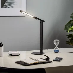 Fabas Luce LED-skrivebordslampe Ideell med dimmer, svart| Kontorbelysning|Bordlamper
