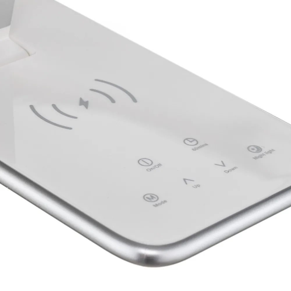 Aluminor LED-skrivebordslampe Orbit med induksjon sølv Best