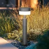 Trio Lighting LED-sokkellampe Mackenzie, høyde 50 cm, antrasitt, støpt aluminium| Sokkellamper