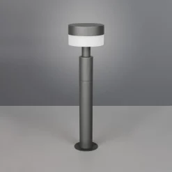 Trio Lighting LED-sokkellampe Mackenzie, høyde 50 cm, antrasitt, støpt aluminium| Sokkellamper