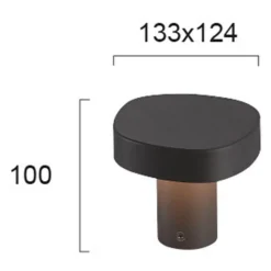 Viokef LED-sokkellampe Onda, IP54, høyde 10 cm Hot