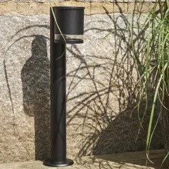 STAR TRADING LED-sokkellampe Wien, svart, metall, høyde 50 cm Discount