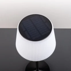 Näve LED-solcelle-bordlampe Emmi CCT oppladbar, svart