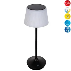Näve LED-solcelle-bordlampe Emmi CCT oppladbar, svart