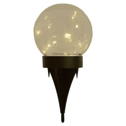 Näve LED-solcelledekolampe 5248203 av glass, 3 stk| Solcellelamper