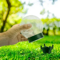 Näve LED-solcelledekolampe 5248203 av glass, 3 stk| Solcellelamper