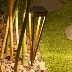 Les Jardins LED-solcellefakkel Tinka, 52 cm høy, corten| Led-Utendørs|Utespotter
