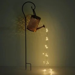 Globo LED-solcellelampe 336523, gull, vannkanne, jordspyd, metall| Solcellelamper