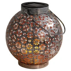 Näve LED-solcellelampe 52854, sølv, metall, 20 cm, IP44, sett med 2 stk Hot