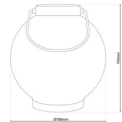 Näve LED-solcellelampe 52854, sølv, metall, 20 cm, IP44, sett med 2 stk Hot