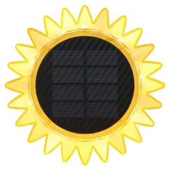 Globo LED-solcellelampe 33598 Solsikke Ø 13 cm, gul, plast| Solcellelamper