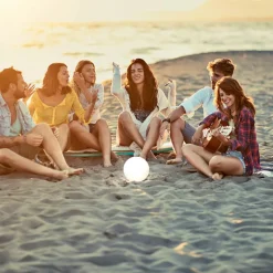 FH Lighting LED-solcellelampe Busso hvit skumringssensor| Solcellelamper