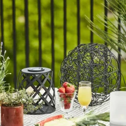 STAR TRADING LED-solcellelampe Calabria rutemønster høyde 20 cm| Solcellelamper