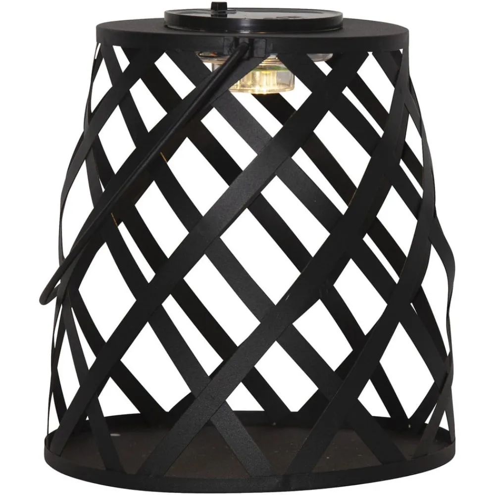 STAR TRADING LED-solcellelampe Calabria rutemønster høyde 20 cm| Solcellelamper