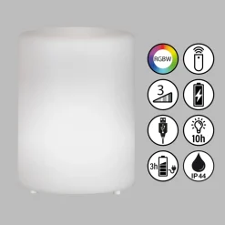 FH Lighting LED-solcellelampe Ceppo 3 000 K og RGB dimbar hvit Clearance