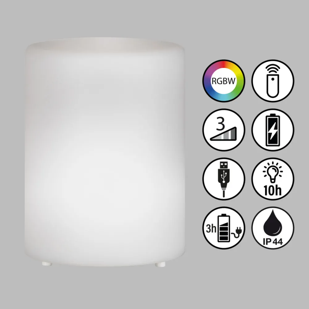 FH Lighting LED-solcellelampe Ceppo 3 000 K og RGB dimbar hvit Clearance