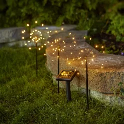 STAR TRADING LED-solcellelampe Firework i sett med jordspyd Outlet