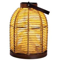 Näve LED-solcellelampe Korbinian, brun, høyde 29 cm, IP44, lykt Best