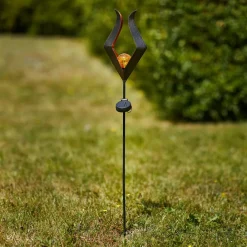 EGLO LED-solcellelampe med jordspyd 48702 med glasskule| Solcellelamper