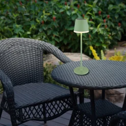 Globo LED-solcellelampe, metall, lysegrønn, høyde 41 cm, IP44 Outlet