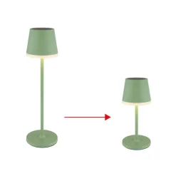 Globo LED-solcellelampe, metall, lysegrønn, høyde 41 cm, IP44 Outlet