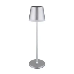 Globo LED-solcellelampe, metall, sølvfarget, høyde 41 cm, IP44| Solcellelamper
