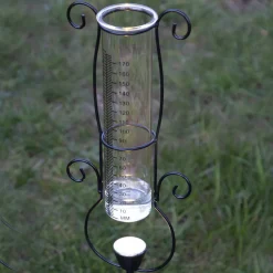 STAR TRADING LED-solcellelampe Pluvio med regnmåler| Solcellelamper