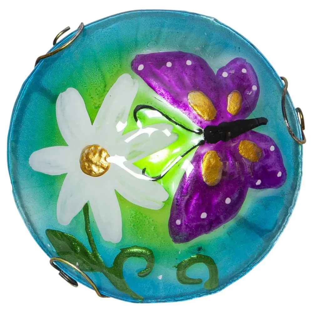 STAR TRADING LED-solcellelampe Salona med dekor, blå/grønn| Dekorasjonsbelysning|Solcellelamper