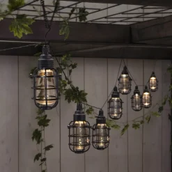 STAR TRADING LED-solcellelenke Cage, 8 lyskilder Sale