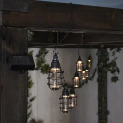 STAR TRADING LED-solcellelenke Cage, 8 lyskilder Sale