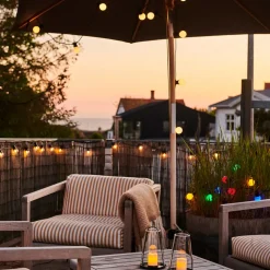 Sirius LED-solcellelenke Lucas startsett, frostet Discount