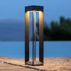 Les Jardins LED-solcellelykt Borne med sensor, 45 cm, grå| Solcellelamper Med Sensor|Utebelysning Med Sensor