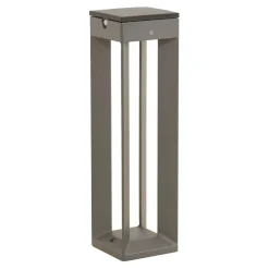 Les Jardins LED-solcellelykt Borne med sensor, 45 cm, grå| Solcellelamper Med Sensor|Utebelysning Med Sensor