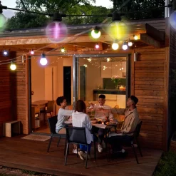 Näve LED-solcellelyslenke CADENA, RGB, svart, 10 lyskilder, 10 m| Solcellelamper