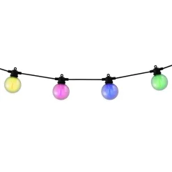 Näve LED-solcellelyslenke CADENA, RGB, svart, 10 lyskilder, 10 m| Solcellelamper