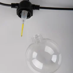 Näve LED-solcellelyslenke CADENA, RGB, svart, 10 lyskilder, 10 m| Solcellelamper