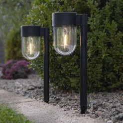 STAR TRADING LED-solcelle-sokkellampe Cupola i 2-pk New