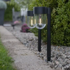 STAR TRADING LED-solcelle-sokkellampe Cupola i 2-pk New