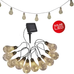 Näve LED-sol-lyslenke tradisjonell glødepære 10 lys Sale