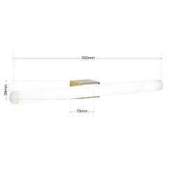 ORION LED-speillampe Visagist, feste av antikkmessing| Led-Innendørs|Vegglamper