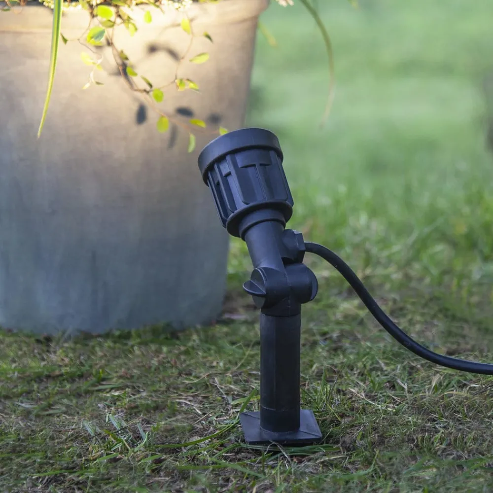 STAR TRADING LED-spot med jordspyd 418-92-1, svart plast, svingbar| Utespotter