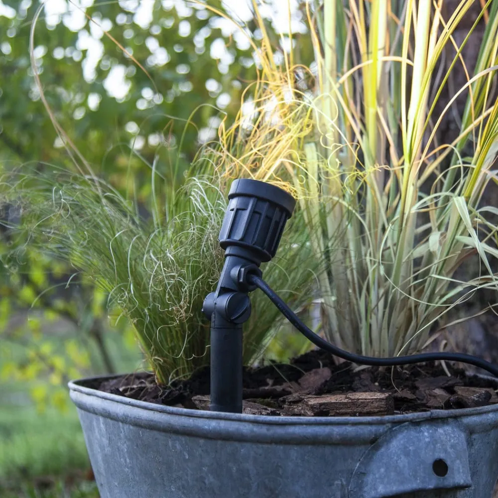 STAR TRADING LED-spot med jordspyd 418-92-1, svart plast, svingbar| Utespotter