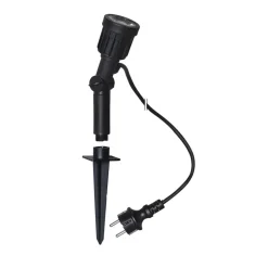 STAR TRADING LED-spot med jordspyd 418-92-1, svart plast, svingbar| Utespotter