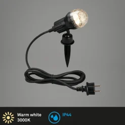 Briloner LED-spot med jordspyd Terra med perleeffekt, IP44 Online